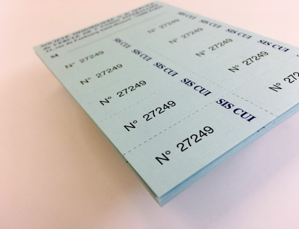 Carnet de Tickets Kermesse – Noir Numérique, Prédécoupés – Imprimerie ICB