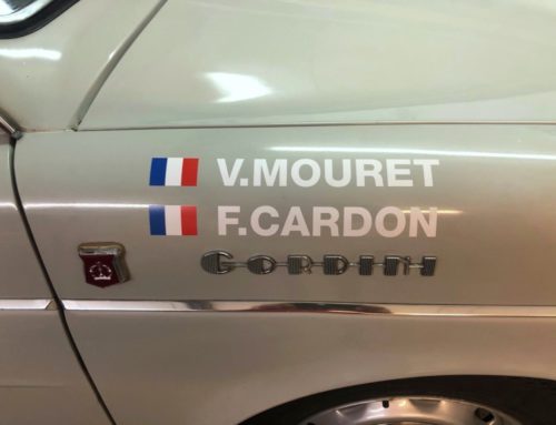 Lettrage adhésif sous transfert pour noms de pilote voiture rallye de france