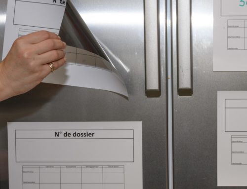 Affiche atelier sur papier magnétique avec pelliculage brillant