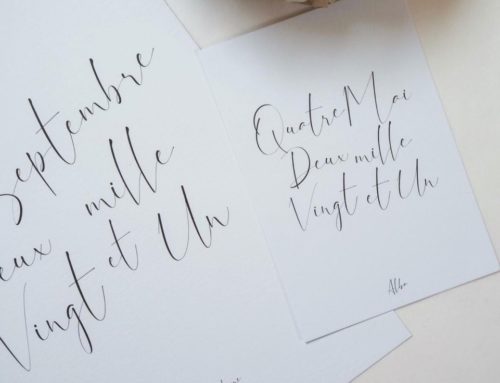 Affiches Date souvenir calligraphiées- Création pack 350gr/m2