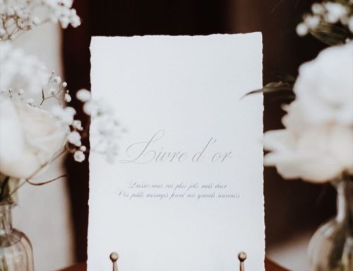 Couverture de livre d’or mariage bords frangés – Papier Arches 250gr/m2