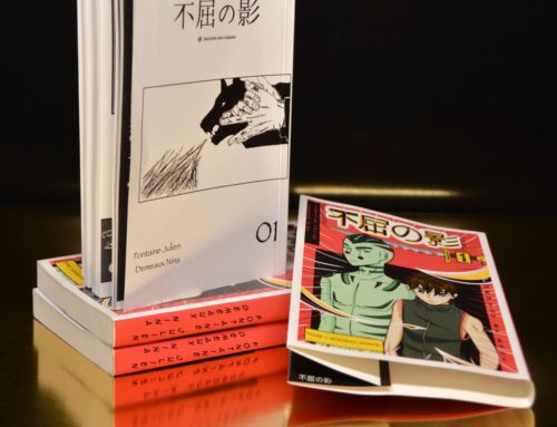 Projet de fin d’étude design – Impression Manga sur mesure – reliure à droite et sur-couverture sur couché brillant 135gr/m2