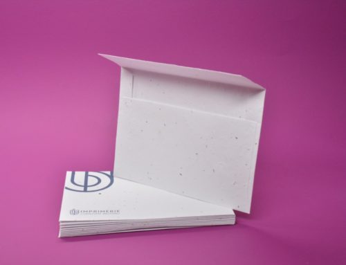Enveloppes en papier ensemencé – Patte triangle – Impression numérique
