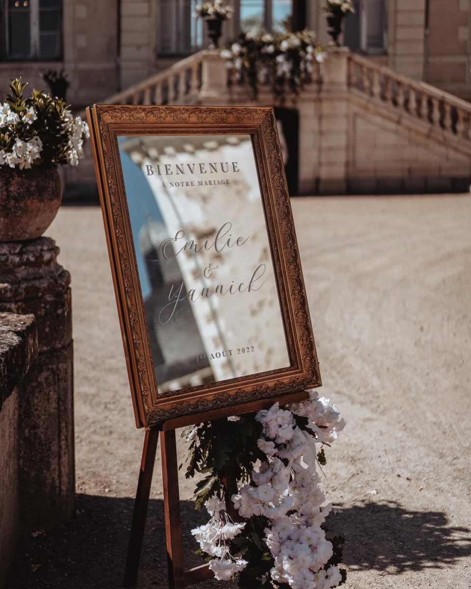 Panneau Bienvenue Mariage Plexi Bordeaux