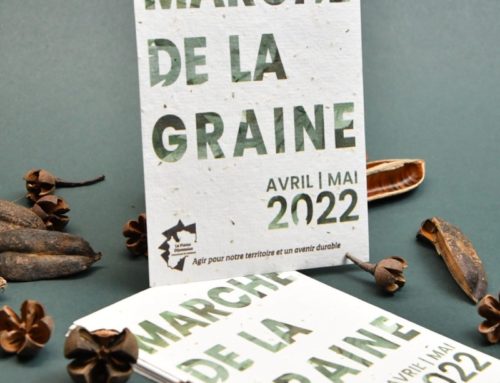 Flyer sur papier ensemencé pour marché de la graine – Papier aux graines de fleurs sauvages 280gr/m2