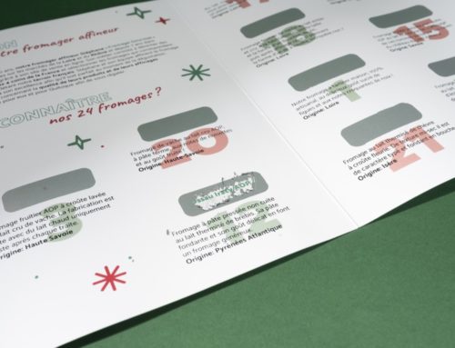 Calendrier de l’avant grattable Argent – Couché mat 300g – un rainage