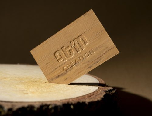 Cartes de visite en bois pour ébeniste – Débossage pur en creux – Garden pine
