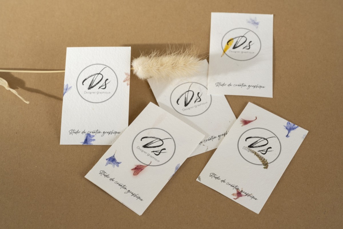 Cartes de visite pour restaurant d'émotions sur papier coton artisanal fait  main avec bords frangés – Impression Letterpress Noir – Imprimerie ICB