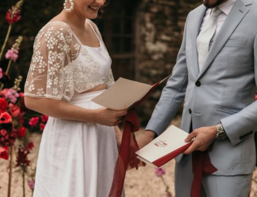 Mariage English Garden – Carnet de voeux de mariage – Papier paille fait main 100% recyclé