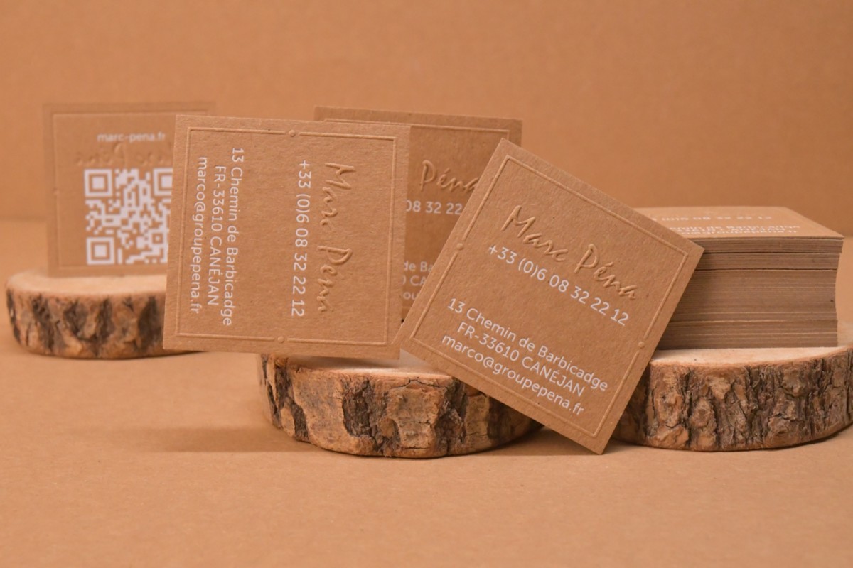 Cartes De Visites Carr es Pour Soci t De Recyclage QR Code En 