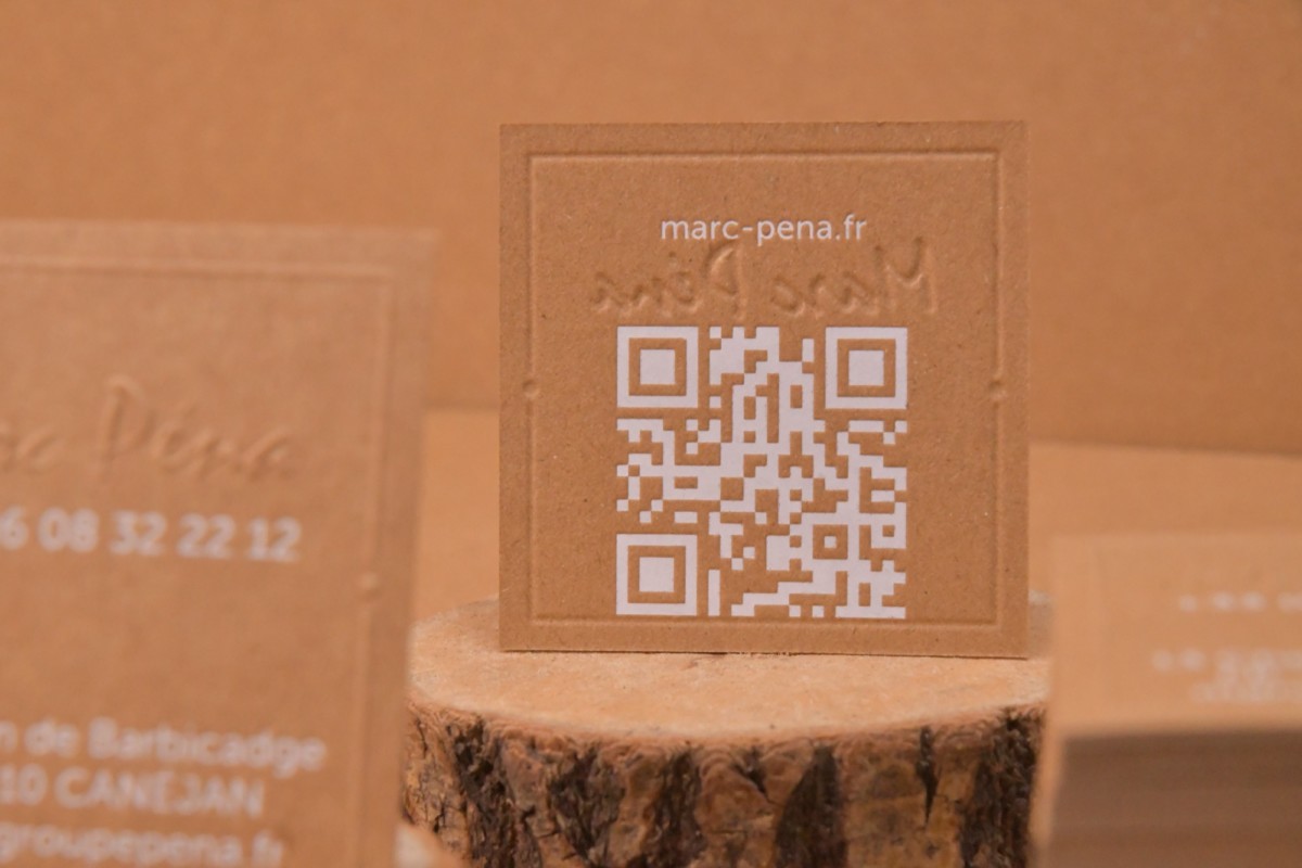 Cartes De Visites Carr es Pour Soci t De Recyclage QR Code En 