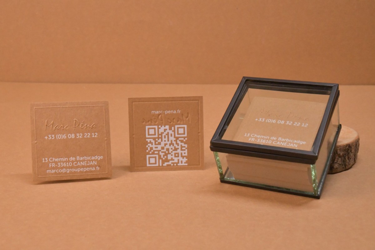 Cartes De Visites Carr es Pour Soci t De Recyclage QR Code En 