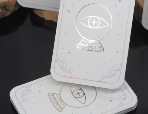 Mini cartes oracle pour tarot divinatoire – Dorure numérique OR – Angles arrondis 9mm – Invercote creato 280g