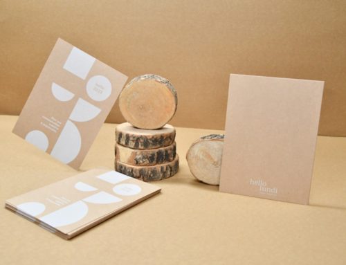 Cartes de voeux formes géométriques – Impression blanche numérique sur papier Kraft recyclé – Cocoa Shell 300g