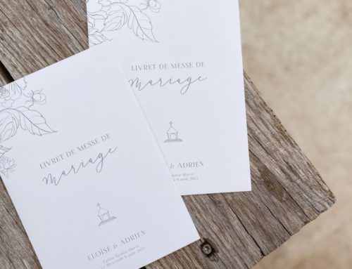 Livret de message mariage A5 avec deux agrafes metal – Olin regluar ultimate white 100g